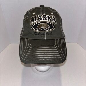 Arctic Circle Enterprises Alaska Bear Hat Green Embroidered Adjustable Cap Mens